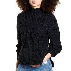 Leith Nordstrom Women’s Chunky Knit Mock Neck Sweater Size Small
